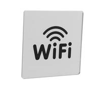 DOITOOL Letrero Acrílico de Wifi Autoadhesivo para Restaurantes y Cafés Indicador de de Wifi con Diseño Minimalista Resistente y Práctico