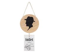 DOITOOL Letrero de baño para hombres - Placa de madera para baño de caballeros - Placa de pared de género para baños y aseos, para negocios, puertas de baños, exteriores, centros comerciales