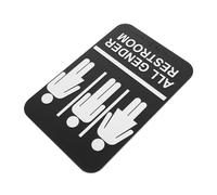 DOITOOL Letrero de Baño Unisex con Braille Señalización para Baños de Oficinas y Restaurantes Diseño Adhesivo y Compacto para Decoración y
