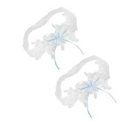 DOITOOL Liga de Encaje para Novia 2 Piezas Liga Elástica para Mujer en Boda para Medias Accesorio Elegante para Ceremonia y Despedida de Soltera