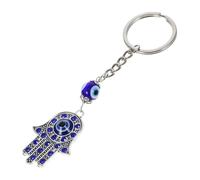 DOITOOL Llavero Colgante de Mano con Ojo Azul Turco y Cristales Amuleto Decorativo Resistente para Llaves y Bolsas Regalo para Ocasiones Especiales