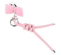 DOITOOL Llavero Colgante Para Funda De Teléfono y Bolso Para Mujer, Accesorio Lazo Rosa, Cuerda De Pu Resistente, Diseño Multifuncional Para Uso Diario