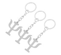 DOITOOL Llavero de Acero Inoxidable Símbolo de Psicología Pack de 3 Unidades Colgantes Metálicos Creativos para Coche Mochila y Bolso Diseño Compacto y Resistente