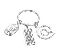 DOITOOL Llavero de Aleación Teclado y Ratón, Pequeño y Portátil, Adorno Decorativo para Bolsos y Llaves, Accesorio Funcional para Entusiastas de Informática y Tecnología