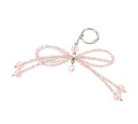 DOITOOL Llavero Dije de Lazo Rosa Cadena Decorativa Acrílica Brillante para Bolso y Coche Accesorio Ligero Cuentas Colgante Multifuncional para Teléfono y Llaves Estilo Femenino