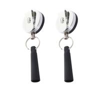 DOITOOL Llavero Retráctil Antirrobo 2 Piezas Capuchón de Silicona para Bolígrafo, Hebilla de Alta Elasticidad y Gancho Colgante, Accesorio Práctico para Oficina y Uso Escolar