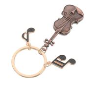 DOITOOL Llavero Vintage de Violín Musical Colgante de Aleación de Zinc Diseño Retro en Color Rojo Cobre y Negro Accesorio Ligero para Eventos Musicales y Regalos a Amantes Música