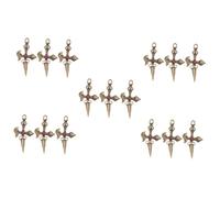 DOITOOL Llaveros De Latón Con Dijes Vajra Y Cruz Retro Colgantes Decorativos Para Hacer Joyas Para Pulseras Y Collares Artesanales 3 Piezas X 5