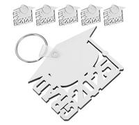 DOITOOL Llaveros de Sublimación DIY 6 Piezas 70x50x3mm Mdf para Graduación 2025, Colgantes Marco para Fotos, Obsequio Decoración Fiesta Graduación Primaria y Universidad