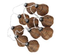 DOITOOL Luces De Ratán Decorativas De Cadena Para Dormitorio Luces De Hadas Colgantes De Ratán Artificial Para Interiores y Exteriores De Metros Led