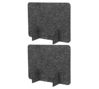 DOITOOL Mampara de Mesa de Comedor 2 Unidades Panel Divisor de Fieltro Insonorizado Color Gris Oscuro 30X40 CM Separador de Escritorio sin Taladro para Oficina Restaurantes y Espacios