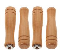DOITOOL Mango de Lima de Madera 4 Piezas F Tipo Orificio Interior 6 MM Mango Ergonómico Resistente para Lima de Metal Multiusos para Escofinas y Manualidades