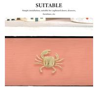 DOITOOL Mango Decorativo De Latón. Empuñadura Manijas De Las Puertas Del Gabinete Manija Del Tema Del Océano Perillas De Latón Vintage Tirador Del Gabinete Herrajes Para Muebles Golden