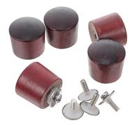 DOITOOL Manijas de Tapa de Olla de Madera de Haya Resistentes al Calor Perillas Aplicables para Tapa de Tetera y Maceta 5 Unidades Color Marrón Oscuro M6 Mango Ergonómico para Cocina