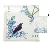 DOITOOL Mantel para Tarot Pentagrama de Terciopelo Verde Antideslizante y Portátil Incluye Bolsa de Tela para Altar y Adivinación Accesorio para Cartas y Juego de Astrología