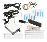 DOITOOL Máquina de Tatuar Rotatoria Estable Negra, Motor de Tatuaje Profesional Mini de Acero Inoxidable, Kit Completo para Tatuadores Principiantes Suministro Ac220, Set Robusto