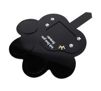 DOITOOL Marco Conmemorativo para Mascotas, Acrílico Negro | Estaca de Jardín, Forma de Pata, para Cementerios y Macetas Grandes, Compatible con Imagen de 3 Pulgadas