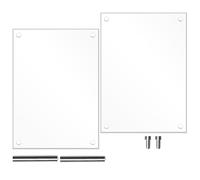 DOITOOL Marco de Fotos de Acrílico Transparente 5x7 Pulgadas, Marco Bordes Soporte de Escritorio, Juego de 2 Unidades Clavos Metálicos para Exhibición de Premios y Autorizaciones