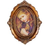 DOITOOL Marco Ovalado para Fotos en Resina 6 Pulgadas Vintage Europeo para Decoración Hogar y Oficina Soporte de Pared Color Bronce Envejecido 6 Piezas