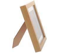 DOITOOL Marco para Medallas 15X20 CM de Madera Natural Portafotos de Adorno y Exhibición Soporte de Sobremesa para Hogar y Decoración