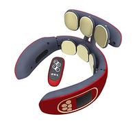 DOITOOL Masajeador de cuello inteligente y portátil con calor inalámbrico Smart Deep Tissue Trigger Point Masaje uso en casa al aire libre Oficina viajes