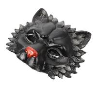 DOITOOL Máscara de León Diseño Realista para Halloween y Cosplay 3d Hecha de Espuma Pu Negra, Transpirable para Fiestas y Mascaradas