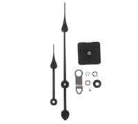 DOITOOL Mecanismo de Reloj de Eje Largo 21 Cm Manecillas de Metal Negras, Movimiento Silencioso para Reloj de Pared Diy, Repuesto para Decoración de Hogar y Oficina