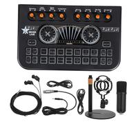 DOITOOL Mesa De Sonido para DJ Mezclador De Línea Estéreo Mezclador De Música para Mini Tarjeta De Sonido Color