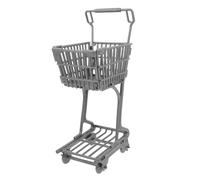 DOITOOL Mini Carrito De Compras De Plástico para Funda Gris para Carrito De Compras Carritos De Compra para