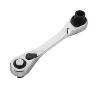 DOITOOL Mini llave de trinquete: llave de trinquete de doble extremo de 1/4 - reversible, herramienta de reparación manual para mantenimiento y taller automotriz