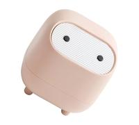 DOITOOL Mini Papelera de Escritorio Prensada Doble Capa en Color Rosa, Cubo de Basura Pequeño para Oficina y Hogar, Práctica Papelera Compacta para Reciclaje y Almacenamiento de Desechos