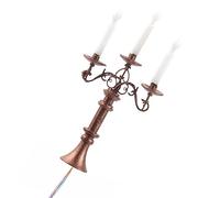 DOITOOL Miniatura Candelabro Decoración Lámpara Cálida Luz Decorativa para Interior Metal Abs Accesorios para Mini Casas y Maquetas