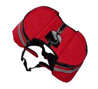 DOITOOL Mochila para Perros y Cachorros Bolsillos Rojo | Oxford, Viaje y Senderismo, Uso como Arnés, Seguridad, Talla Portátil, para Perro y Cachorro
