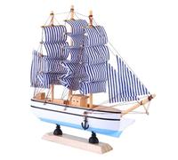 DOITOOL Modelo De Barco De Madera Maqueta De Embarcación Vintage Adorno Náutico para Bar para Decoración del Hogar Escritorio o Estantería