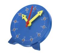 DOITOOL Modelo de Reloj de educación temprana. Relojes didácticos para decoración del Aula máquina de Contar Historias Juguetes interactivos el plastico Blue