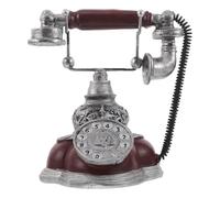 DOITOOL Modelo de teléfono vintage retro: adorno decorativo de resina para teléfono fijo. Accesorio de vintage único para oficina. Decoración de escritorio antigua.