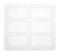 DOITOOL Molde de Jabón de Silicona, Molde para Hacer Jabón Hecho a Mano, 6 Cavidades, Cuadrado y Ovalado, Blanco, Flexible y Fácil de Lavar, para DIY y Manualidades