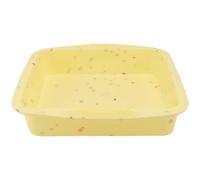 DOITOOL Molde de Silicona para Hornear Pastel Cuadrado 9 Pulgadas Amarillo, Antiadherente, Resistente al Calor, Apto para Horno y Microondas, Utensilio de Cocina para Repostería Casera