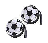 DOITOOL Monedero Redondo de Hojalata en Forma de Balón de Fútbol, 2 Piezas, Pequeño y Compacto, Cremallera, Bolsa para Monedas y Snacks, Adecuado, Uso Diario y Viajes