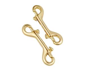 DOITOOL Mosquetón De Doble Extremo Para Correa De Perro, Broche Metálico Resistente y Duradero Para Diy, Cierre Seguro y Fácil Apertura, Adecuado Para Amarre De Mascotas y Accesorios De Bo