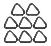 DOITOOL Mosquetones de Aluminio para Escalada 8 Piezas, Gancho Triangular Negro Resistente, Clips Multiusos para Senderismo, Camping y Accesorios de Montaña