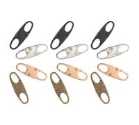 DOITOOL Mosquetones para Cremallera Pequeños 12 Unidades, Cierre Doble Seguro de Aleación Resistente, Clips de Repuesto para Mochila, Equipaje y Accesorios de Viaje, Accesorio