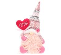 DOITOOL Muñeca Decorativa Adorno de Muñeca de Escritorio Rosa de Lint, Muñeco Enano sin Rostro, Decoración del Hogar y Accesorio Fotográfico para San Valentín y Decorar una Habitación