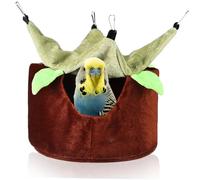 DOITOOL Nido de Loro Nido de Piel de Tigre Hamaca Xuanfeng (m) Marrón Refugio cálido para Loros Cama para Loros Jaula de pájaros Hamaca de pájaro de Invierno casa de pájaros Cola Larga