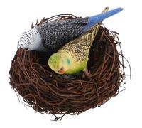 DOITOOL Nido de Pájaro Artificial con Huevos Falsos Decoración de Nidos para Jardín y Manualidades Conjunto de 8 Piezas para Decoración de Pascua y Exteriores Resistente Intemperie