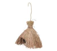 DOITOOL Nido de Pájaro Colgante de Corteza Natural y Paja, Refugio en Forma de Gota para Jardín Exterior y Aves Tejedoras Decorativas