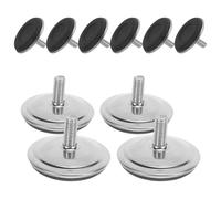 DOITOOL Niveladores Ajustables para Patas de Muebles 50mm, Juego de 10 Pies de Acero Inoxidable M8x10 Tornillos, Patas Metálicas Resistentes Antideslizantes para Mesas, Escritorios