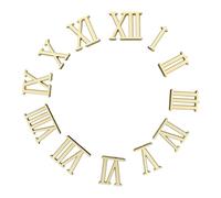 DOITOOL Números Romanos de Reloj Galvanizados Dorados de 2,3 Cm Accesorios para Manecillas de Reloj de Repuesto Kit Pequeño de Bricolaje Piezas para Fabricación y Reparación de Pared
