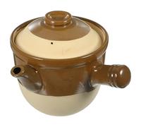 DOITOOL Olla de Barro Tradicional para Cocinar Medicina, Capacidad 2l, Buen Almacenamiento de Calor y Mango Antiquemaduras para Cocina de Fuego Abierto