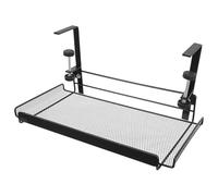 DOITOOL Organizador de Almacenamiento Debajo del Escritorio Grande Negro con Abrazadera Ajustable Bandeja Metálica para Gestión de Cables y Papeles Estante Colgante para Oficina y